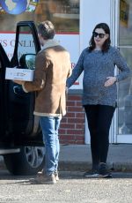 Pregnant ANNE HATHAWAY Out in Westport 11/03/2019