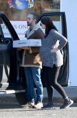 Pregnant ANNE HATHAWAY Out in Westport 11/03/2019