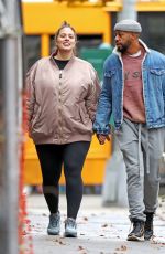 Pregnant ASHLEY GRAHAM and Justin Ervin Out in New York 11/23/2019