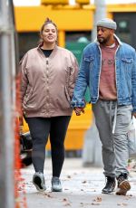Pregnant ASHLEY GRAHAM and Justin Ervin Out in New York 11/23/2019