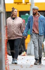 Pregnant ASHLEY GRAHAM and Justin Ervin Out in New York 11/23/2019