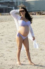 Pregnant CASEY BATCHELOR in Bikini at a Pphotoshoot for Her Yoga App 11/04/2019