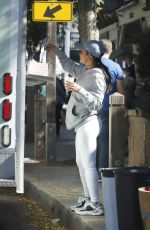 Pregnant CHRISTINA MILIAN at Her Beignet Box Food Truck in Los Angeles 11/24/2019