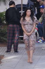 Pregnant JENNA DEWAN on the Set of a Photoshoot in Los Angeles 11/04/2019