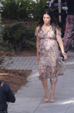 Pregnant JENNA DEWAN on the Set of a Photoshoot in Los Angeles 11/04/2019