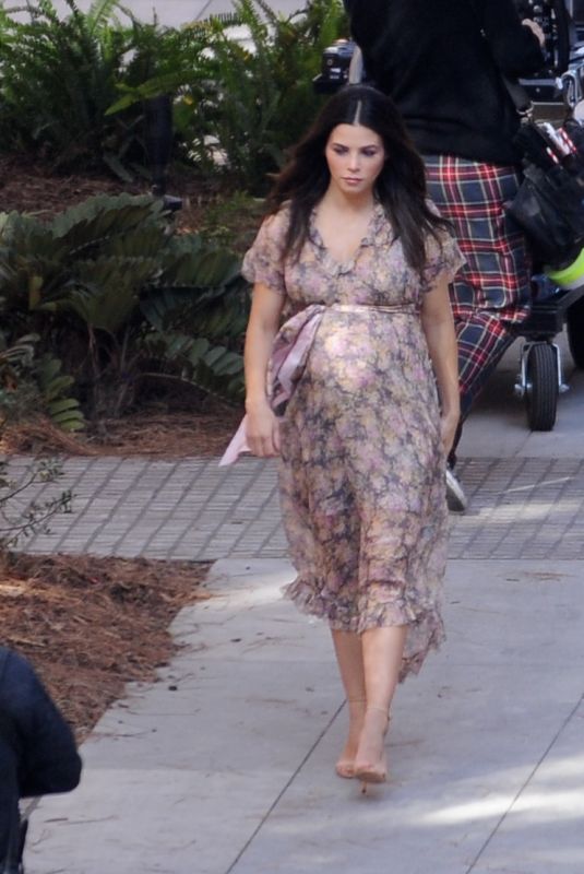 Pregnant JENNA DEWAN on the Set of a Photoshoot in Los Angeles 11/04/2019