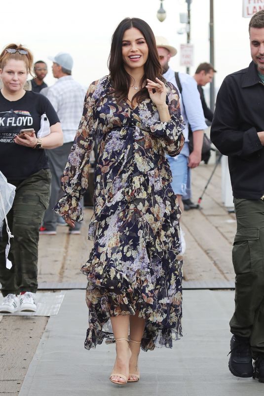 Pregnant JENNA DEWAN on the Set of Flirty Dancing on Santa Monica Pier 11/19/2019