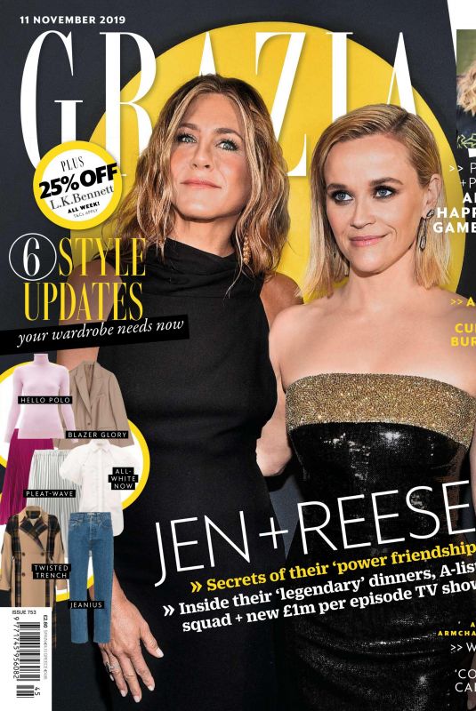REESE WITHERSPOON and JENNIFER ANISTON in Grazia Magazine, UK November 2019