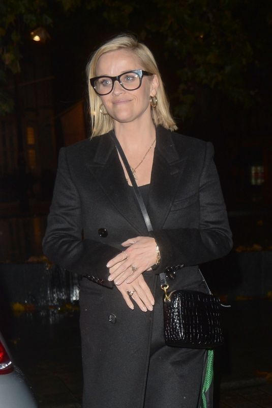REESE WITHERSPOON Arrives at Connaught Hotel in London 11/01/2019