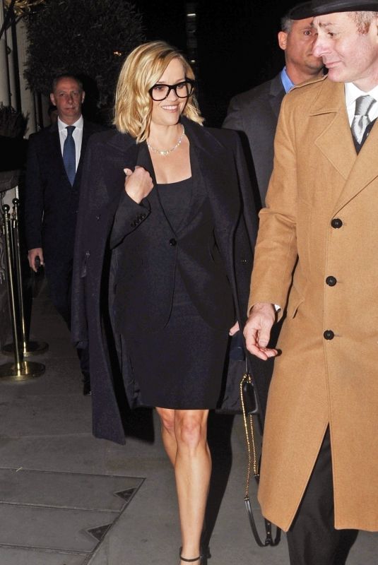 REESE WITHERSPOON Leaves Her Hotel in London 10/31/2019
