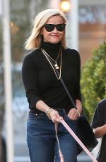 REESE WITHERSPOON Out with Her Dog at Brentwood Country Market 11/15/2019