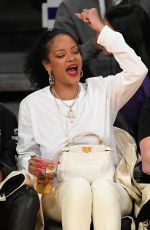 RIHANNA at Utah Jazz vs. LA Lakers Game at Staples Center in Los Angeles 10/25/2019