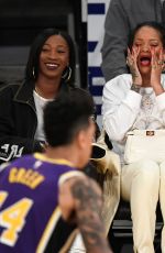 RIHANNA at Utah Jazz vs. LA Lakers Game at Staples Center in Los Angeles 10/25/2019