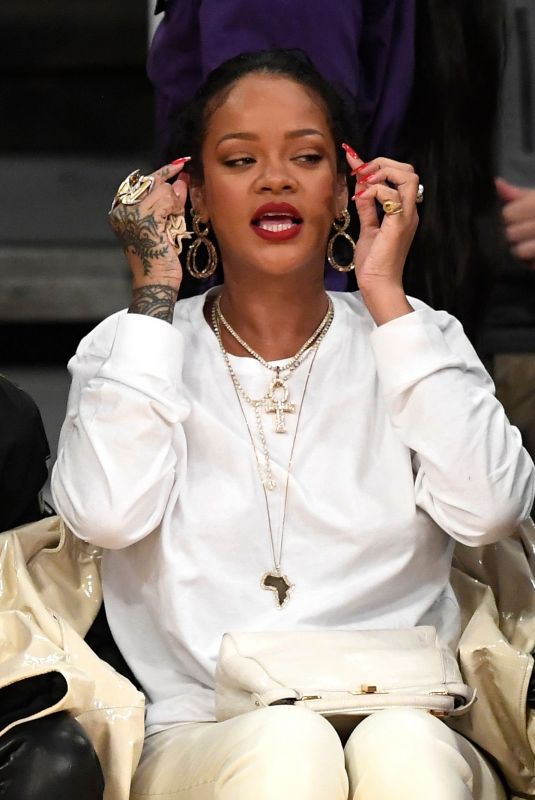 RIHANNA at Utah Jazz vs. LA Lakers Game at Staples Center in Los Angeles 10/25/2019