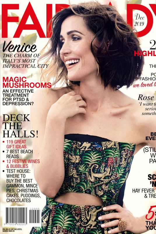 ROSE BYRNE in Fairlady Magazine, December 2019