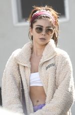 SARAH HYLAND Leaves Pilates Class in Studio City 11/02/2019