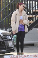 SARAH HYLAND Leaves Pilates Class in Studio City 11/02/2019