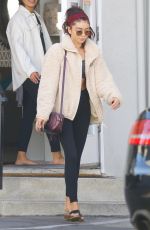 SARAH YHYLAND Leaves Pilates Studio in Studio City 11/04/2019