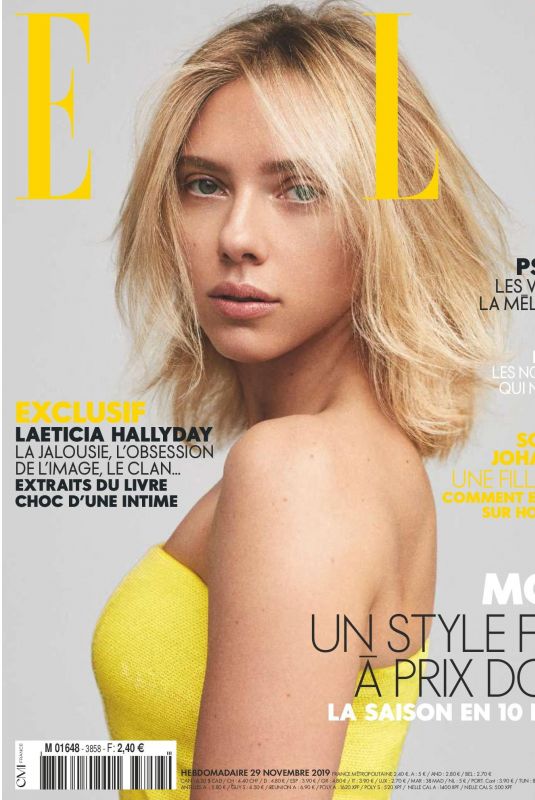 SCARLETT JOHANSSON in Elle Magazine, France November 2019