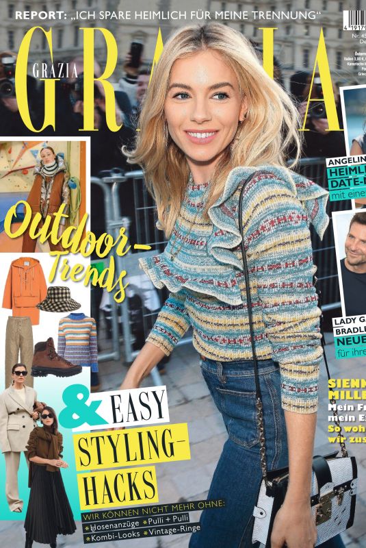 SIENNA MILLER in Grazia Magazine, Germany October 2019