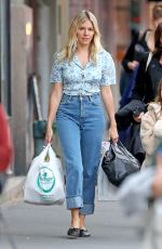 SIENNA MILLER Out Shopping in New York 10/31/2019