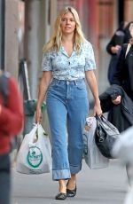 SIENNA MILLER Out Shopping in New York 10/31/2019