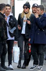 SOPHIE TURNER and Nikck and Joe Jonas Out in New York 11/25/2019