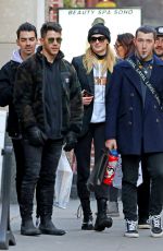 SOPHIE TURNER and Nikck and Joe Jonas Out in New York 11/25/2019