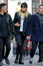 SOPHIE TURNER and Nikck and Joe Jonas Out in New York 11/25/2019