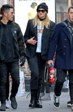 SOPHIE TURNER and Nikck and Joe Jonas Out in New York 11/25/2019