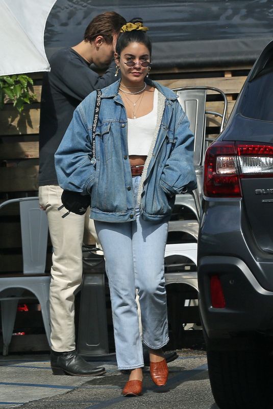 VANESSA HUDGENS in Double Denim Out for Lunch in Los Angeles 11/13/2019