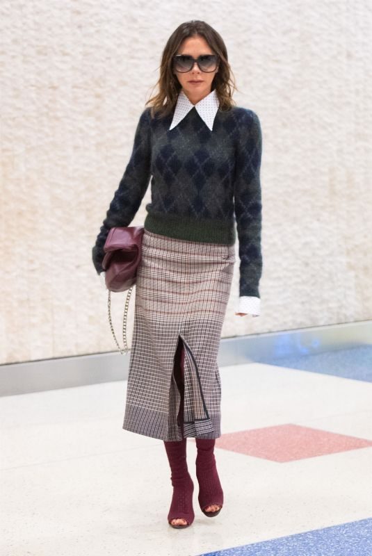 VICTORIA BECKHAM at JFK Airport in New York 11/05/2019