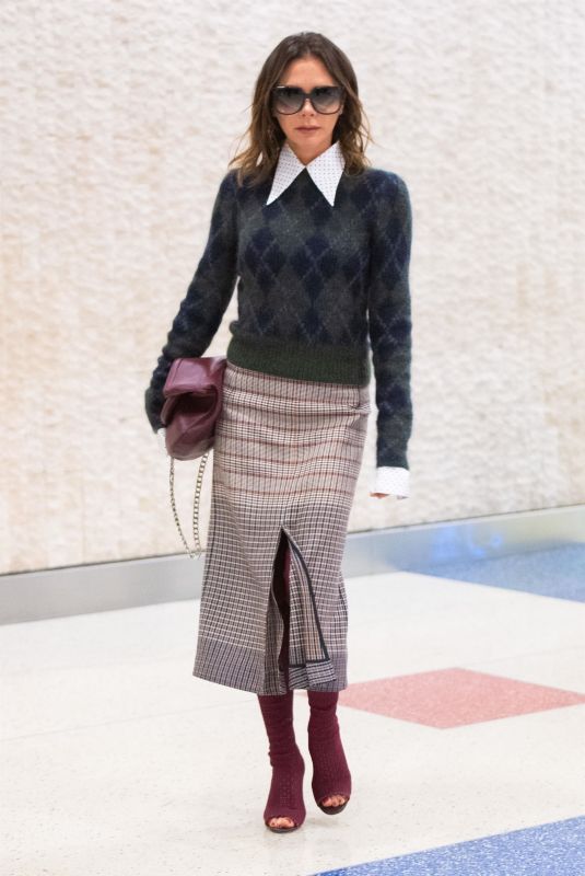 VICTORIA BECKHAM at JFK Airport in New York 11/05/2019