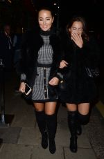 YAZMIN OUKHELLOU and NICOLE BASS Leaves Novikov Restaurant in London 11/29/2019