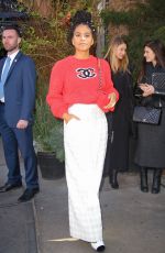 ZAZZIE BEETZ Arrives at Tribeca Chanel Women’s Filmmaker Program Luncheon 11/04/2019