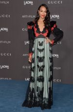 ZOE SALDANA at 2019 Lacma Art + Film Gala Presented by Gucci in Los Angeles 11/02/2019