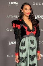 ZOE SALDANA at 2019 Lacma Art + Film Gala Presented by Gucci in Los Angeles 11/02/2019