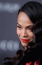 ZOE SALDANA at 2019 Lacma Art + Film Gala Presented by Gucci in Los Angeles 11/02/2019