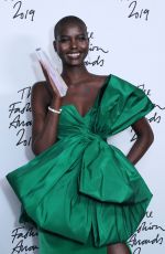 ADUT AKECH at Fashion Awards 2019 in London 12/02/2019