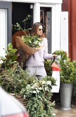 ALESSANDRA AMBROSIO Buys Flowers Out in Brentwood 12/23/2019