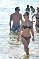 ALESSANDRA AMBROSIO in Black Bikini on the Beach in Florianopolis 12/29/2019