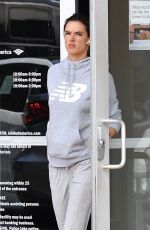 ALESSANDRA AMBROSIO Leaves a Bank in Brentwood 12/17/2019