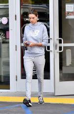 ALESSANDRA AMBROSIO Leaves a Bank in Brentwood 12/17/2019