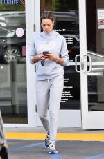 ALESSANDRA AMBROSIO Leaves a Bank in Brentwood 12/17/2019