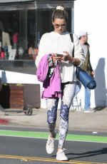 ALESSANDRA AMBROSIO Leaves Yoga Session in Santa Monica 12/02/2019