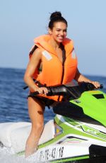 ALEXANDRA CANE in Bikini Riding a Jet Ski in Tenerife 12/27/2019