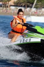 ALEXANDRA CANE in Bikini Riding a Jet Ski in Tenerife 12/27/2019