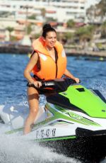 ALEXANDRA CANE in Bikini Riding a Jet Ski in Tenerife 12/27/2019