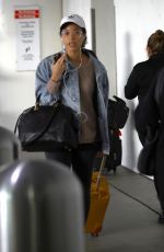 ALISHA WAINWRIGHT at Los Angeles International Airport 12/31/2019