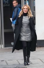 AMANDA HOLDEN Leaves Heart Radio Studio in London 12/17/2019